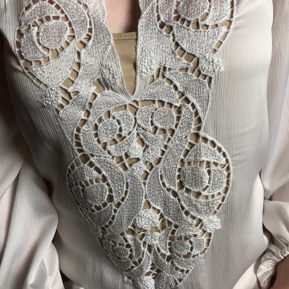 BCBG Maxazria, tie waisted blouse - Picture 6 of 11